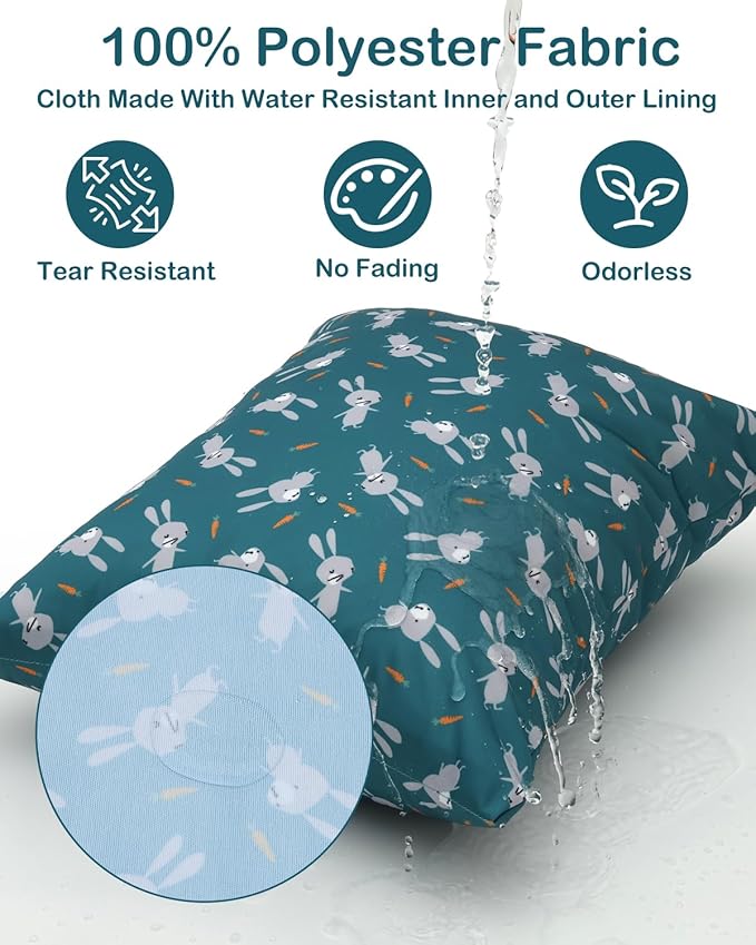 ALVABABY 3pcs Cloth Diaper Wet Dry Bags Waterproof Reusable with Two Zippered Pockets Travel Beach Pool Daycare Soiled Baby Items Yoga Gym Bag for Swimsuits or Wet Clothes 3L-ZM31