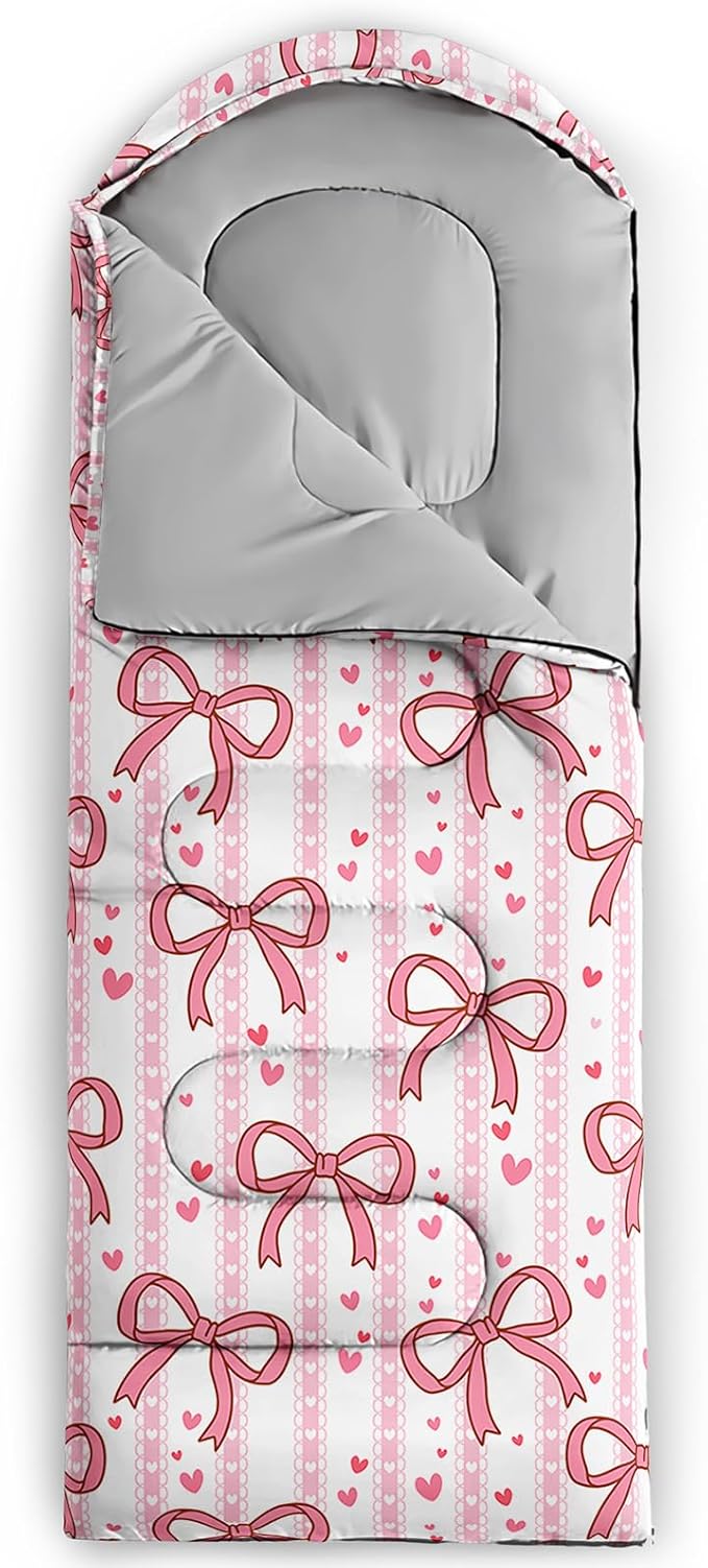 QOOMO Camping Sleeping Bags,3 Season Warm & Cool Weather,Lightweight,Waterproof Sleeping Bags for Adults & Kids,Traveling,and Outdoors,Camping Gear Equipment