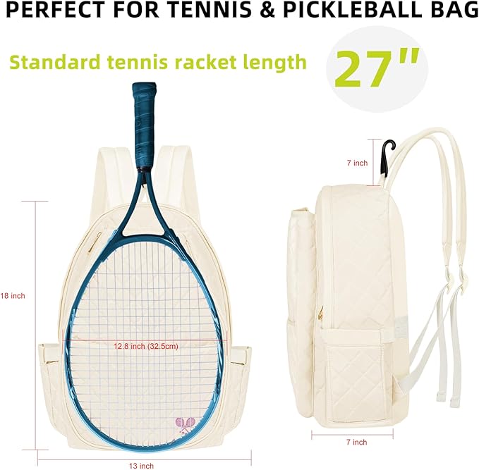 YEEGO DIRECT Tennis Bags for Women, Tennis Backpack Pickleball Racket Bags,Waterproof Sling Tote Padel Bag for Pickleball Tennis Badminton, Cute Gifts for Women Girl Kids, Duffle Bag for Gym Travel