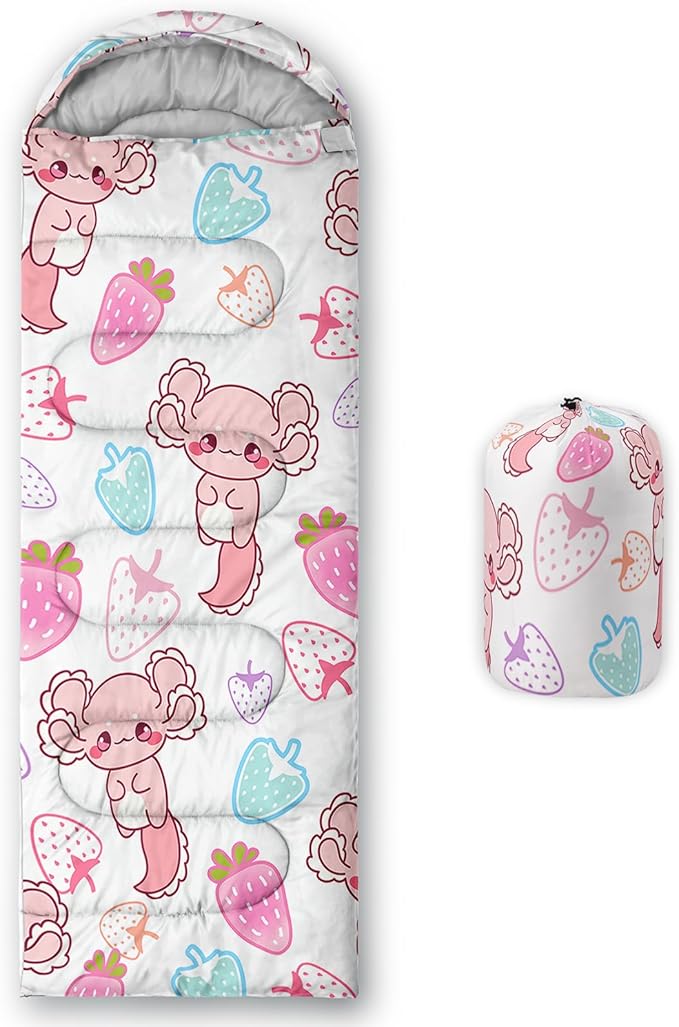 QOOMO Camping Sleeping Bags,3 Season Warm & Cool Weather,Lightweight,Waterproof Sleeping Bags for Adults & Kids,Traveling,and Outdoors,Camping Gear Equipment