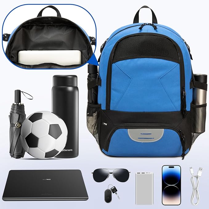 Basketball Bag Backpack, Large Capacity Sports Equipment Bags for Basketball, Soccer, and Volleyball.