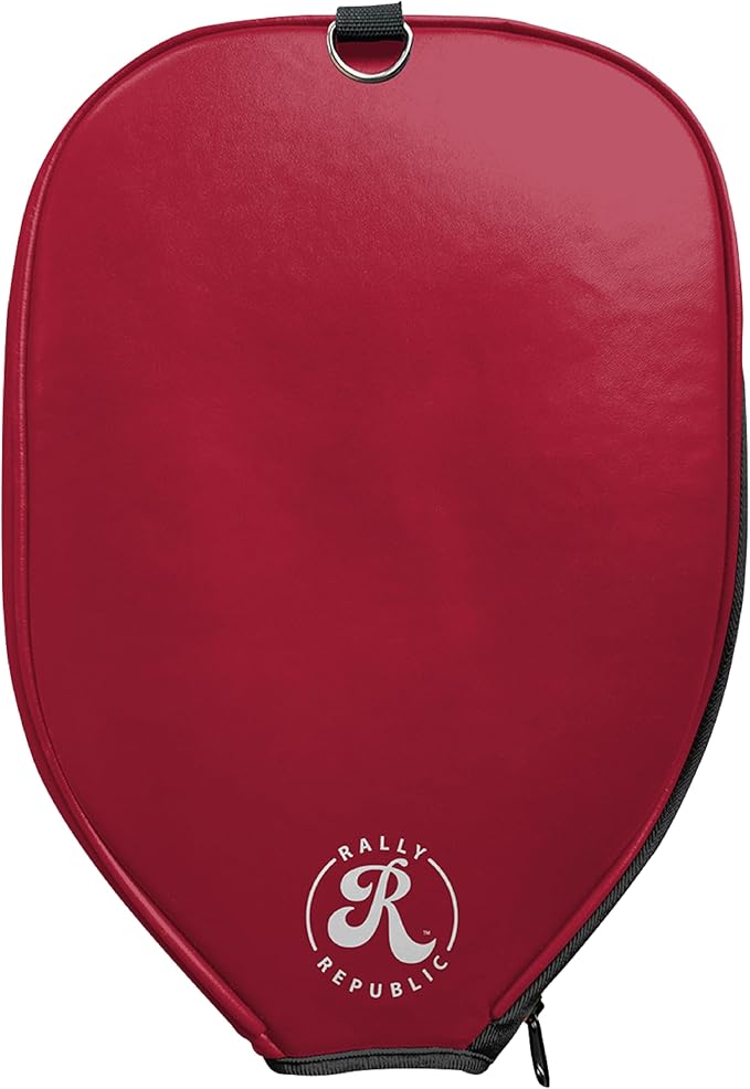 Officially Licensed Collegiate Pickleball Paddle Cover - Lightweight PU Leather Material - Durable Foam Interior Protection with Zippered Closure - Fits Most Paddles on the Market