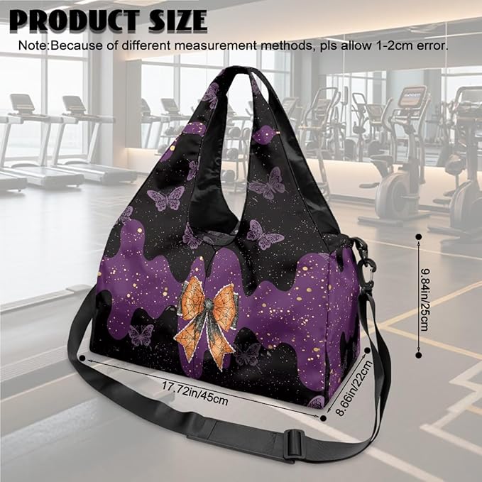 ZCFYGDX Yoga Gym Bag with Removable Adjustable Shoulder Strap, Shoe Compartment & Top Yoga Mat Holder 17.72x8.66x9.84in