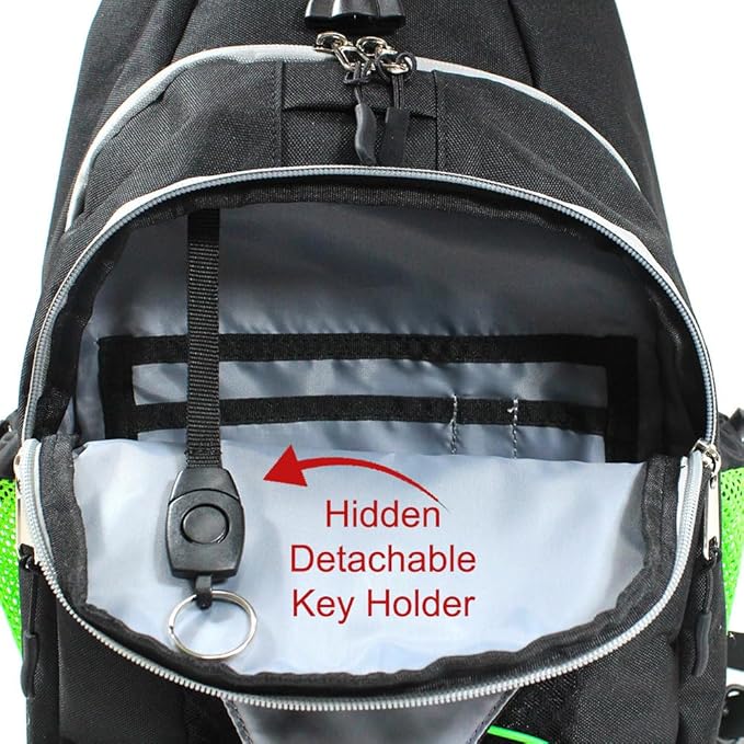 Pickleball Sling Bag - Premium Crossbody with Fence Hook, Water Bottle Pockets, Adjustable Strap & Embroidered Mr. Dill - Fits 2+ Paddles