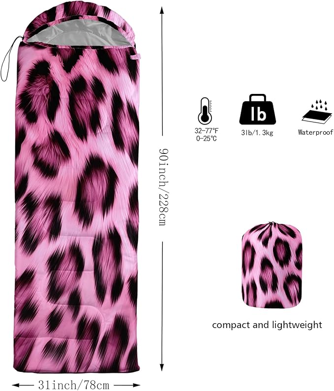 QOOMO Camping Sleeping Bags,3 Season Warm & Cool Weather,Lightweight,Waterproof Sleeping Bags for Adults & Kids,Traveling,and Outdoors,Camping Gear Equipment