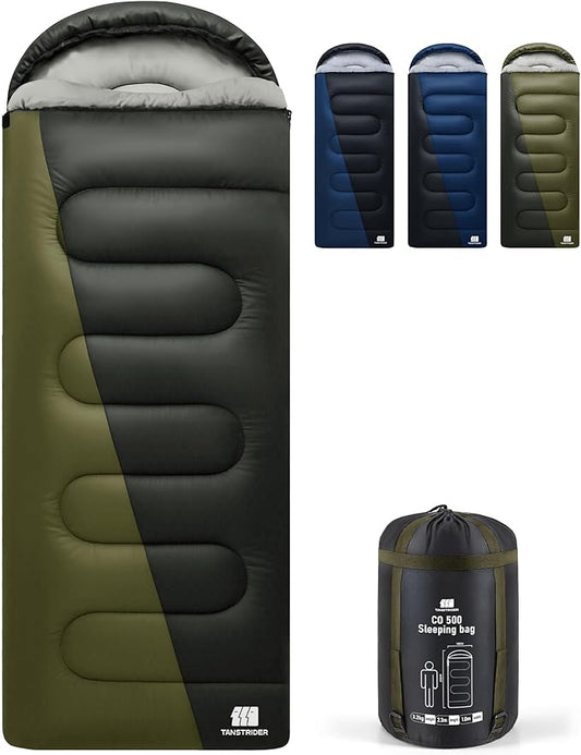 XXL Winter Sleeping Bags for Adults Cold Weather,Camping Sleeping Bag for Kids with Compression Sack,4 Season Camping Essentials Gear for Hiking,Traveling,Outdoor,Backpacking,Climbing