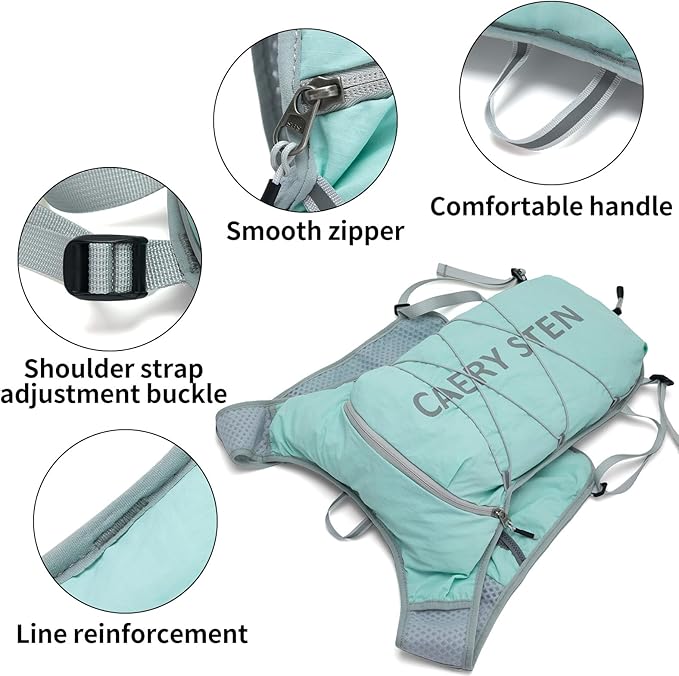 Carey STEN Lightweight Hydration Backpack, Outdoor Running Vest with 1.5L Water Bag, Suitable for Hiking, Cycling, and Both Men's and Women's Carnival wear