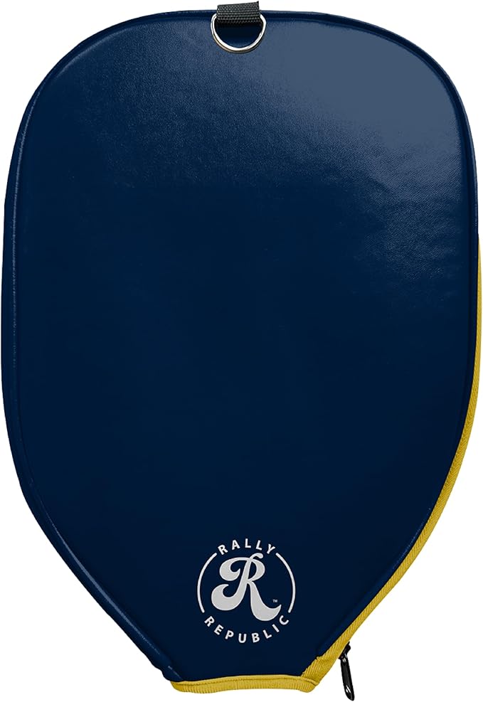Officially Licensed Collegiate Pickleball Paddle Cover - Lightweight PU Leather Material - Durable Foam Interior Protection with Zippered Closure - Fits Most Paddles on the Market