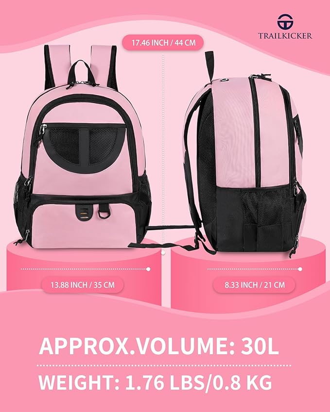 Basketball Bag Backpack for Men Women with Ball & Shoes Compartment 30L Capacity Lightweight Breathable Boys Girls Soccer Ball Bag Backpack Fit Volleyball Football Sports Travel School Gym