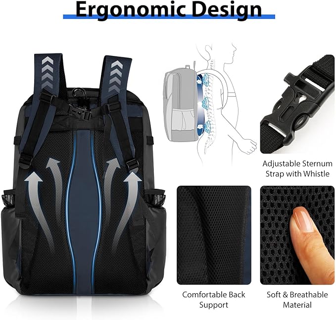 Baseball Backpack Softball Bat Bag for Youth Adults Baseball T-Ball Equipment Bag with Shoes Compartment