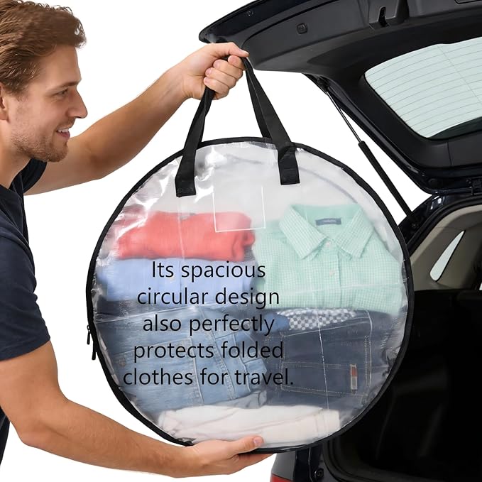 2 Pack Clear Christmas Wreath Storage Bags 24 Inch - Waterproof Wreath Container with Dual Zipper and Reinforced Handles for Artificial Wreath, Garland and Holiday Decor Organization