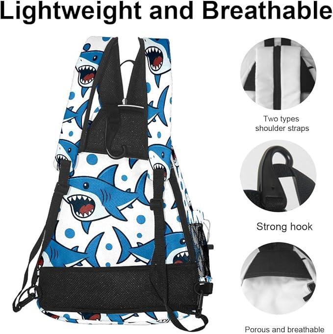 Brown Leopard Print Premium Nylon Pickleball Backpack, 3-in-1 Convertible Shoulder Crossbody Sling Bag for Women Men, Lightweight Bag Fits 2-4 Pickleball Paddles & Tennis Sports Gear