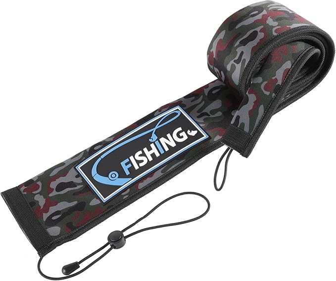 Lightproof Neoprene Fishing Rod Sleeve - Fishing Rod Cover for Storage & Transportation - Puncture Resistant Rod Sock for Casting, Trolling, Spinning Rods