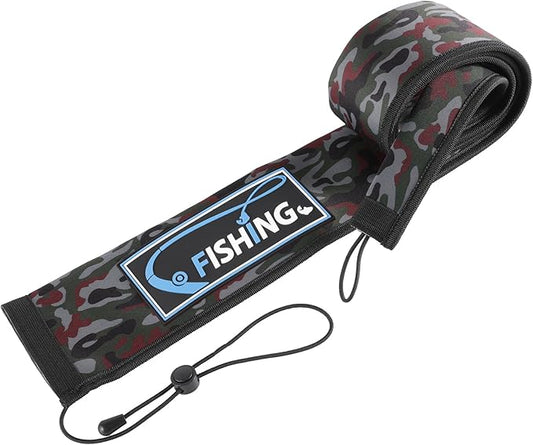 Lightproof Neoprene Fishing Rod Sleeve - Fishing Rod Cover for Storage & Transportation - Puncture Resistant Rod Sock for Casting, Trolling, Spinning Rods