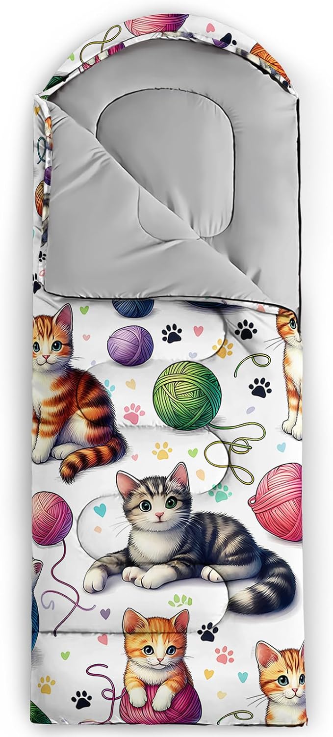 QOOMO Camping Sleeping Bags,3 Season Warm & Cool Weather,Lightweight,Waterproof Sleeping Bags for Adults & Kids,Traveling,and Outdoors,Camping Gear Equipment