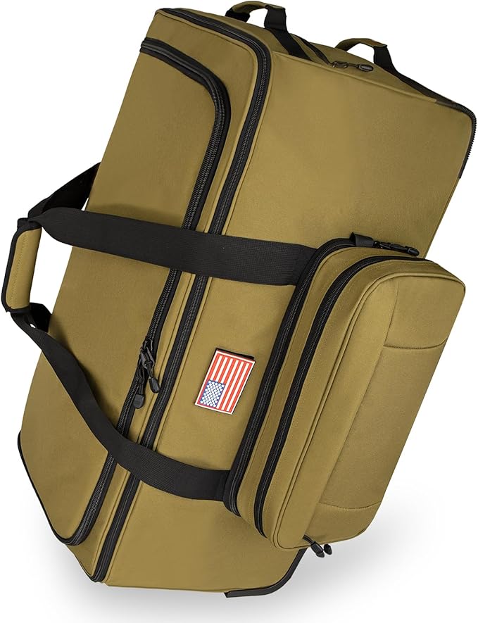 150L Large Rolling Duffle Bag with Wheels, Heavy Duty 32'' Tri-Wheel Gear Hauler for Camping,Moving Sports Equipment, Military & Airline Checked Bag Approved