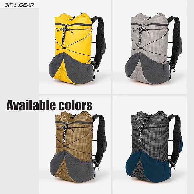 3F UL Gear Koala UHMWPE 20L+5L Backpacks,Hiking Backpack, Mountain Climbing Backpacking, Ultra-Light Daypacks (Bright Yellow)