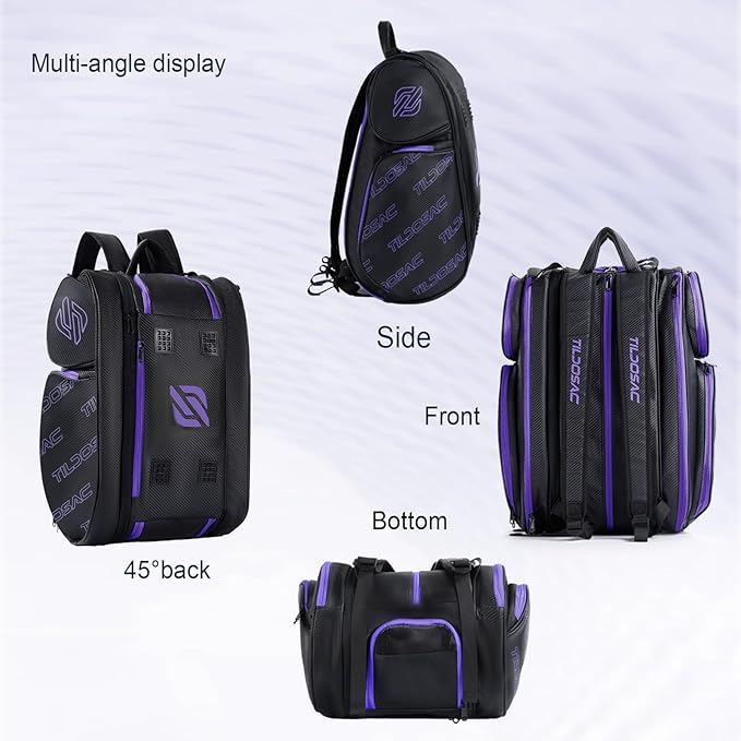 2-in-1 Detachable Pickleball & Padel Bag for Men Women | Thermal Foil Insulated Racket Compartment | Outdoor & Gym