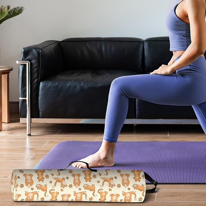 ZCFYGDX Yoga Mat Bag with Adjustable Shoulder Strap and Handle Zipper, 30in Wide x 6.3in Diameter for Yoga Mat Storage