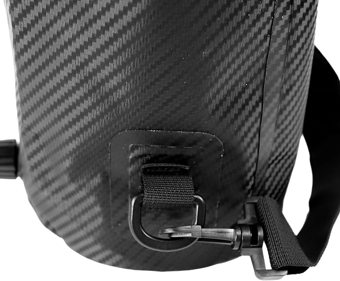 YakAttack 5L Roll-Top Drybag with Air Valve - Black Carbon | Waterproof Marine Dry Bag for Kayaking, Boating & Paddleboarding | Heavy Duty Small Drybag for Gear Protection | Compact Kayak Storage Bag