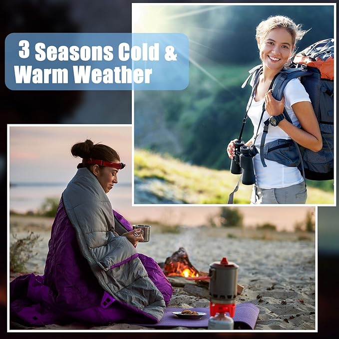 Tudomro 16 Pack Winter Camping Sleeping Bags Bulk for Homeless Adults Cold Weather Lightweight Waterproof Compact Backpacking Sleeping Bag Gifts for Travel Hiking Christmas