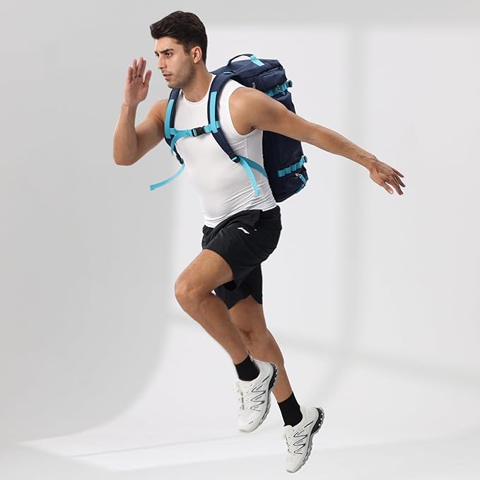 BE SMART 40L Extra Large Gym Backpack for Men, Big Gym Bag with Shoes Compartment, Waterproof Heavy Duty Duffel Bags, Men's Workout Backpacks for Outdoor Sport,Hiking,Camping,Travel