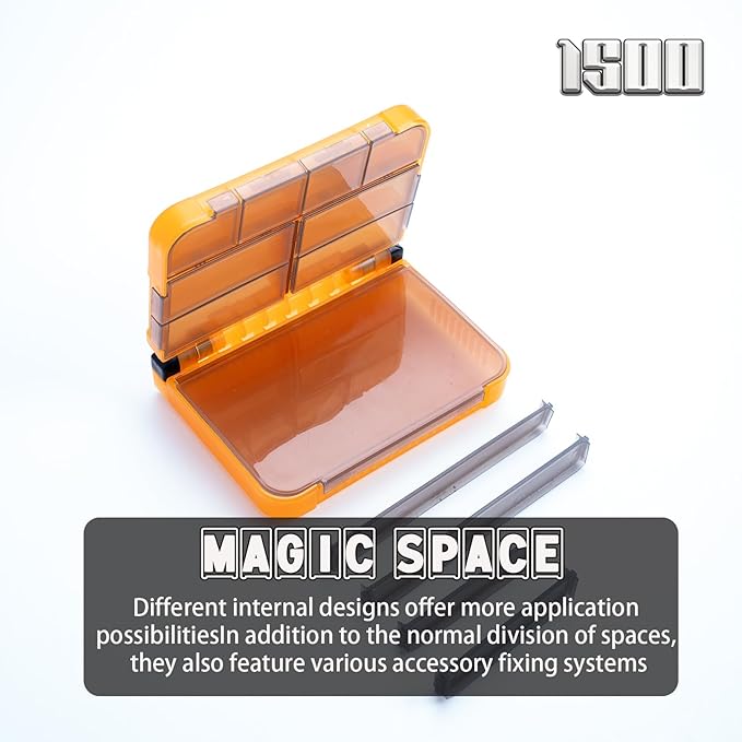 5 Pack Mini Plastic Tackle Boxes, Waterproof Fishing Gear Organizer for Lures, Hooks, Baits