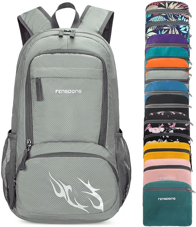 FENGDONG 35L Lightweight Foldable Waterproof Packable Travel Small Hiking Backpack Daypack for men women