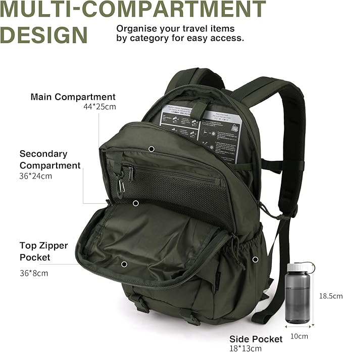 Mardingtop Tactical Molle Backpack for Men- 18L/28L EDC Hiking & Motorcycle Backpack