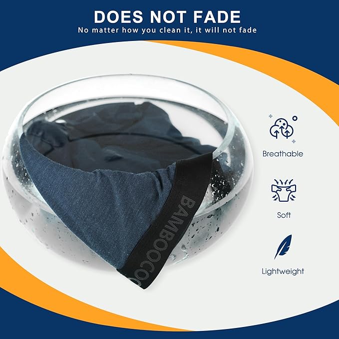 BAMBOO COOL Men's Underwear Breathable Boxer Briefs with Fly Moisture-Wicking Lightweight Underwear 7-Pack