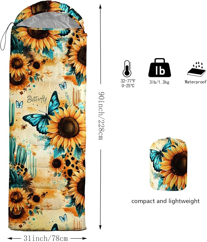 QOOMO Camping Sleeping Bags,3 Season Warm & Cool Weather,Lightweight,Waterproof Sleeping Bags for Adults & Kids,Traveling,and Outdoors,Camping Gear Equipment