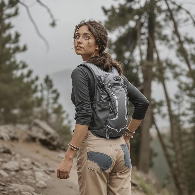 12L Hydration Backpack for Men Women,Lightweight Hydration Pack with 2L Water Bladder, Water Backpack for Cycling,Hiking,Rave,Biking and Running Outdoor Activities