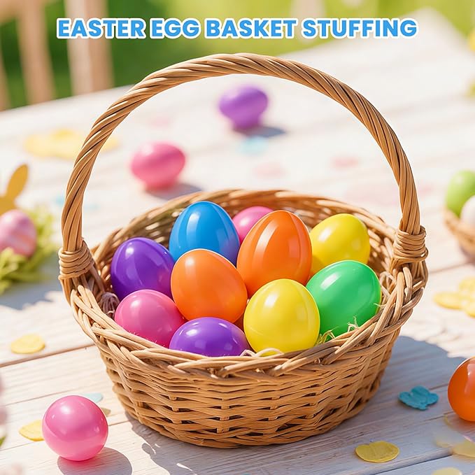 Easter Eggs Lifelike Fishing Lures - 24Pcs Swimbait for Bass Trout Crappie Freshwater and Saltwater, Slow Sinking, Must-Have for Family Fishing, Easter Egg Stuffers