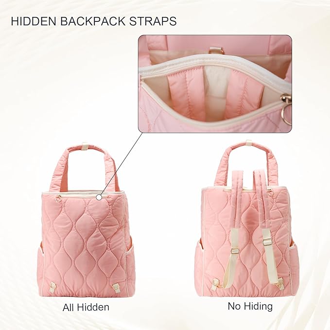 2-in-1 Tennis Tote Bag & Tennis Racket Backpack – Extra-Large Quilted Pickleball Racquet Bags, Water-Resistant & Lightweight for Men & Women