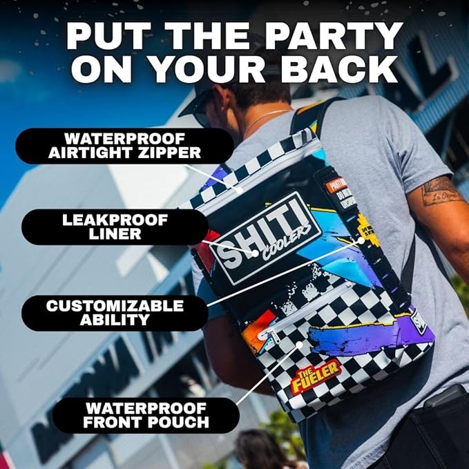 SHITI Coolers Cooler for Camping, Travel, Beach, Soft Lunch Box for Food, Drinks & Ice, Portable, Waterproof 24 Hr Insulated Bag with Shoulder Straps, Customizable