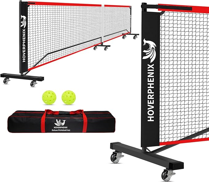 22FT Regulation Size Pickleball Net for Driveway, Outdoor Balls and Portable Carry Bag, Weather Resistance Strong Steel Frame