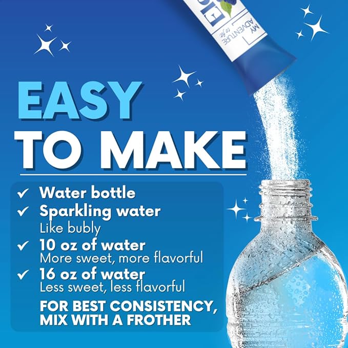 Zero Sugar Blue Raspberry Electrolytes Powder Packets (30 Pack) - All Natural Ingredients, Caffeine Free Energy for Refreshing Hydration - Vegan, Keto, Paleo - Sugar Free Electrolytes Powder No Sugar