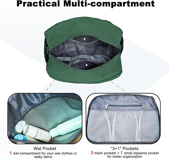18" Small Carry on Bags for Airplanes with Laptop & Wet Compartment Underseat for Spirit Airlines Personal Item Travel Bag 18x14x8 in Duffle Gym Bag for Women Men