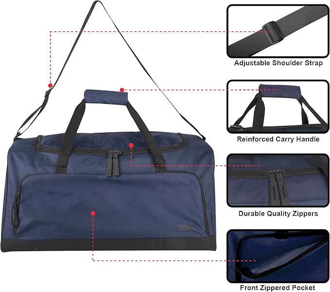 Lightweight Canvas Duffle Bags for Men & Women For Traveling, the Gym, and as Sports Equipment Bag/Organizer