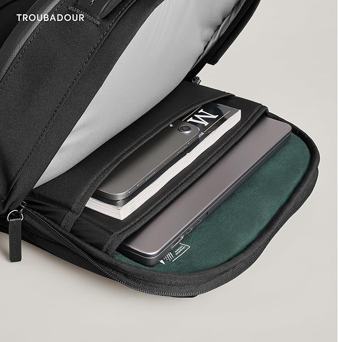 Troubadour Apex 4.0 Compact - 16L Premium Laptop Backpack - Ergonomic & Water Resistant - Designed for Work and Travel - Black