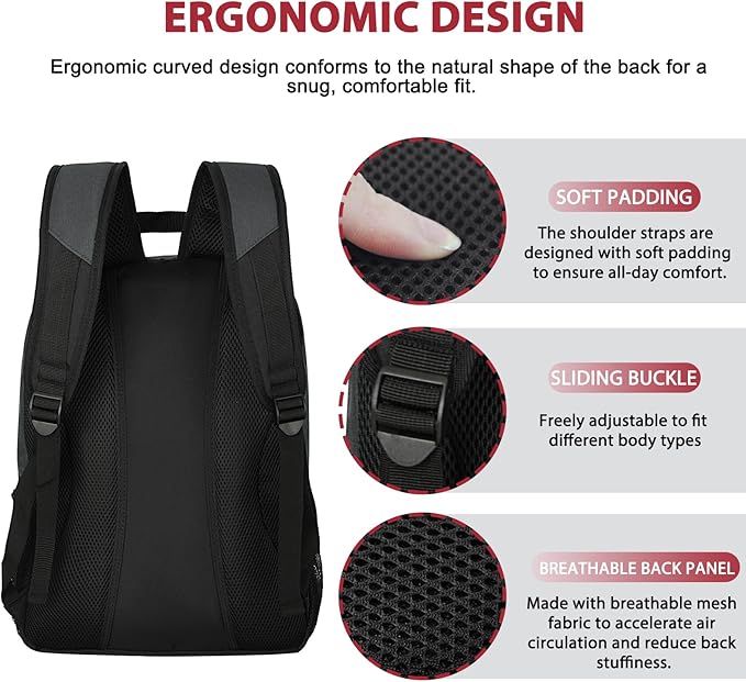 LARIPOP Soccer Backpack,Soccer Bag with Ball Holder and Shoe Compartment,Sports Equipment Training Bags Fits Basketball