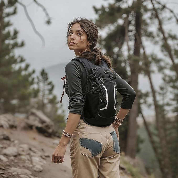 12L Hydration Backpack for Men Women,Lightweight Hydration Pack with 2L Water Bladder, Water Backpack for Cycling,Hiking,Rave,Biking and Running Outdoor Activities