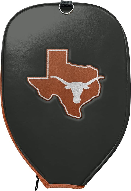 Officially Licensed Collegiate Pickleball Paddle Cover - Lightweight PU Leather Material - Durable Foam Interior Protection with Zippered Closure - Fits Most Paddles on the Market
