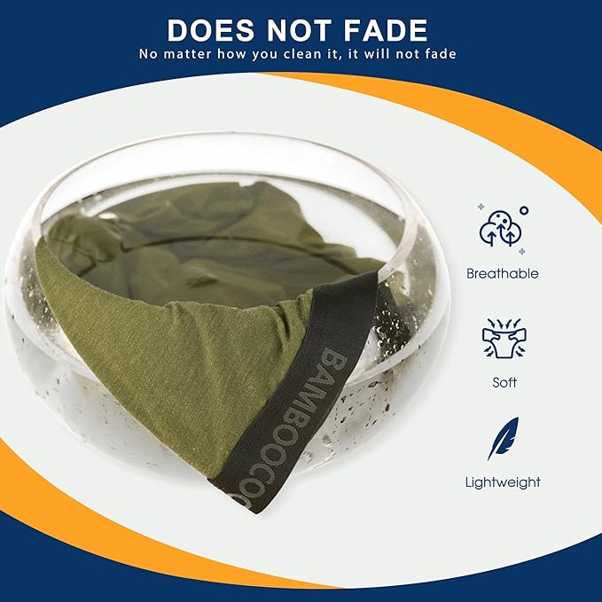 BAMBOO COOL Men's Underwear Breathable Boxer Briefs with Fly Moisture-Wicking Lightweight Underwear 7-Pack