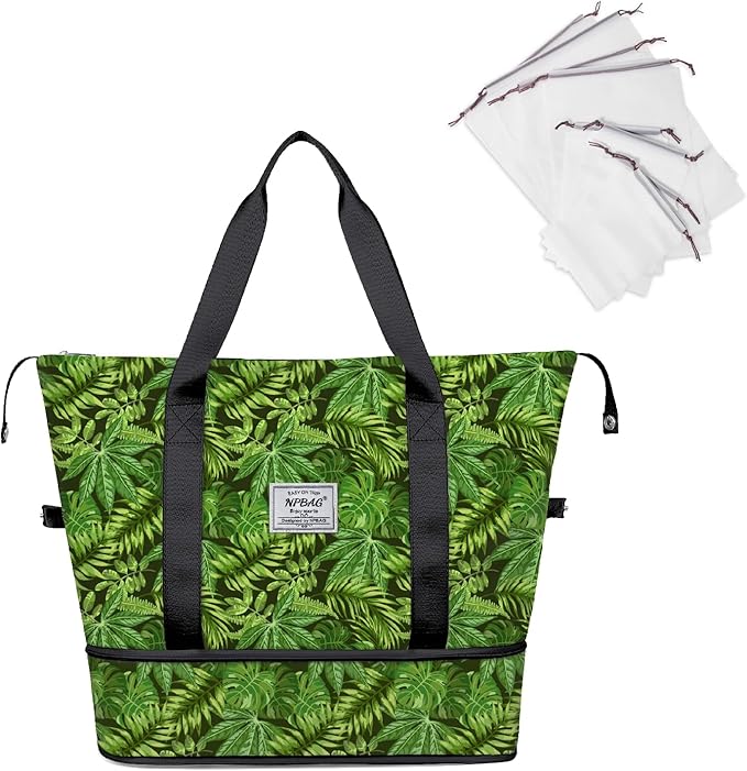 NPBAG Women Travel Duffel, Multi Functional Large Expandable Weekender Carry-on Tote, Gym Workout Overnight Bag, Mommy Hospital Bag for Labor and Delivery