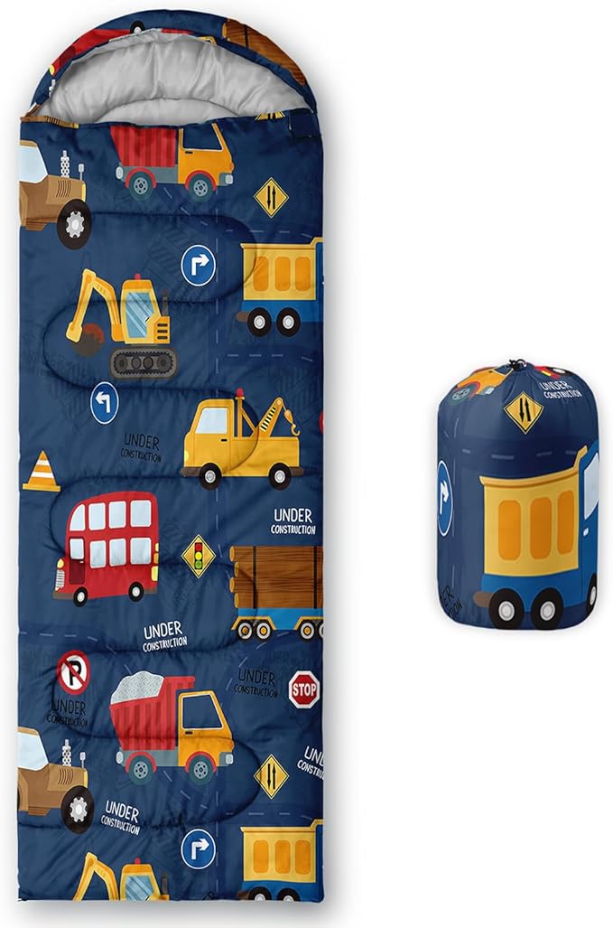 QOOMO Camping Sleeping Bags,3 Season Warm & Cool Weather,Lightweight,Waterproof Sleeping Bags for Adults & Kids,Traveling,and Outdoors,Camping Gear Equipment