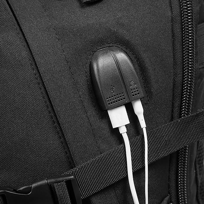 K-Cliffs Tactical Range Duffel Heavy Duty Travel Bag Quality Sport Gear Gym Tote Molle Lockable With US Patch (Combo)