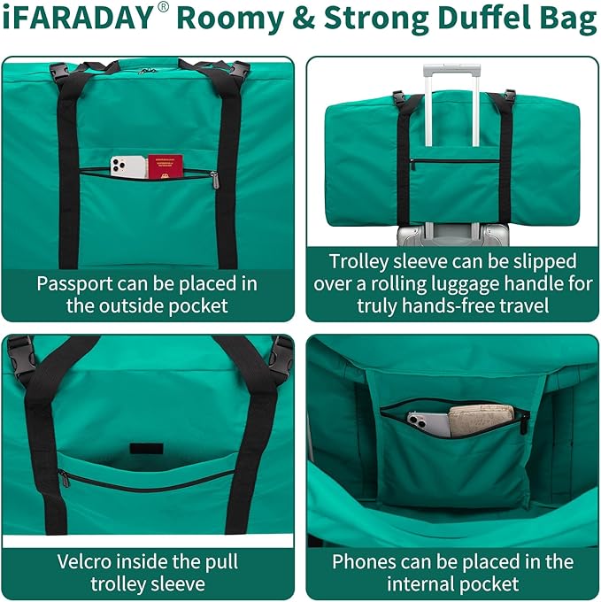 110L Extra Large Duffel Bag 32.5 inch Travel Duffle Bag lightweight Luggage Storage Bag for Outdoor, Camping, Sport-Green