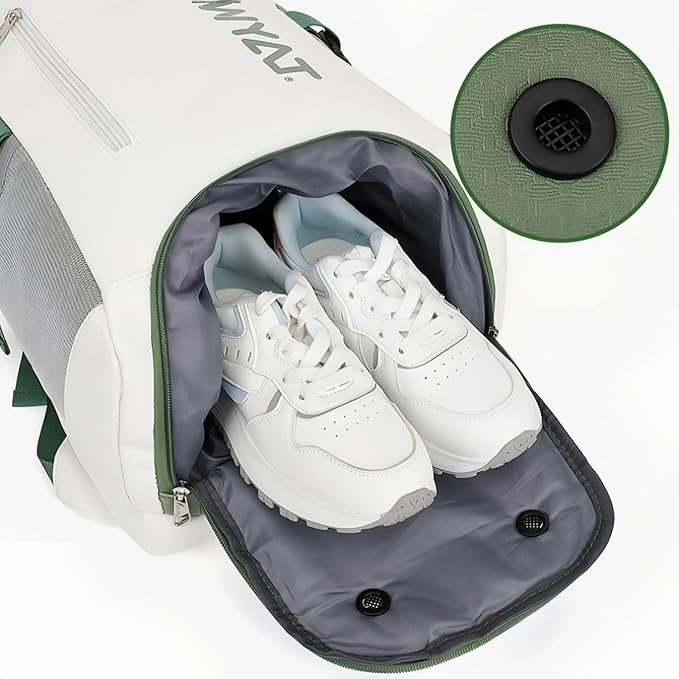 Badminton Tennis Backpack with Shoe Compartment,Racket Holder, Large Capacity Sports Bag for Tennis, Badminton, Pickleball, Squash