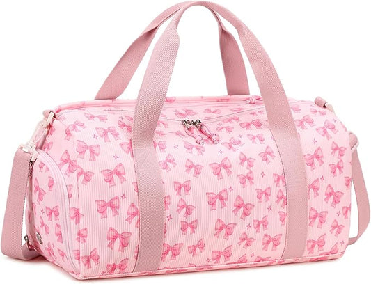 BTOOP Duffle Bag for Gym Sports Women Girls Workout Travel Bag Weekender with Shoe Compartment and Wet Pocket